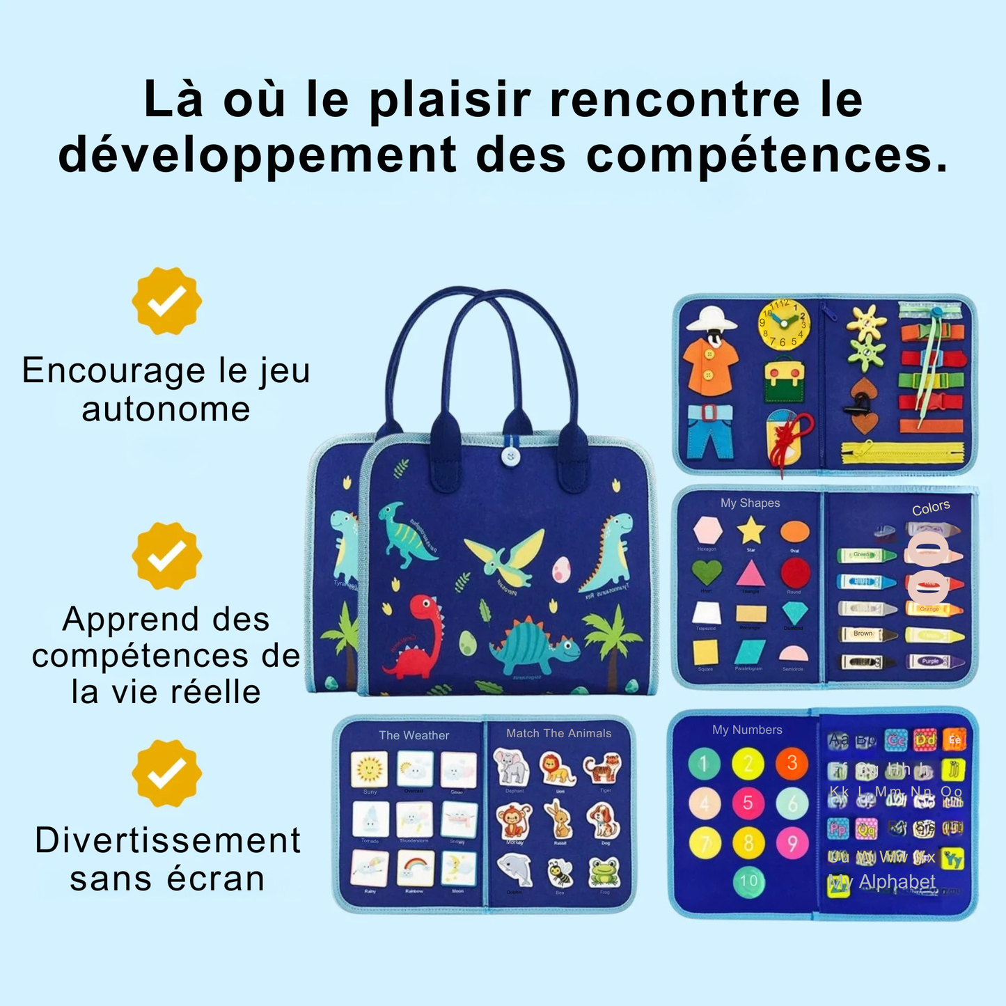 Cortex™ Tableau Montessori pour Tout-petits
