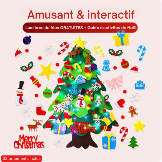 Sapin de Noël en Feutrine + Guirlande OFFERTE !