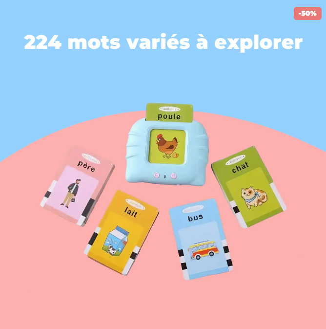 Développez le langage et la concentration de votre enfant dès 1 an — sans écran, sans effort, grâce à un jeu autonome validé Montessori.